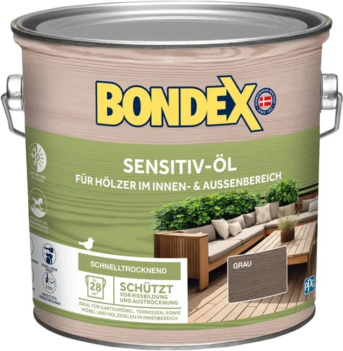 Bondex Wetterschutzöl 2,5 L grau – Robuste Holzpflege - Hochwertiges Wetterschutzöl für langlebigen Schutz und Pflege von Holz im Außenbereich. Ideal für Terrassen, Zäune und Möbel. Schützt vor Witterungseinflüssen.