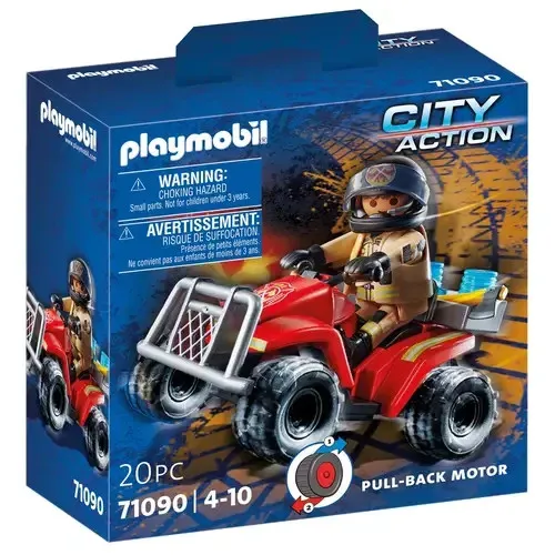 Playmobil City Action Firefighters - Speed Quad Spielset für Kinder ab 4 Jahren, fördert motorische Fähigkeiten und kreatives Rollenspiel