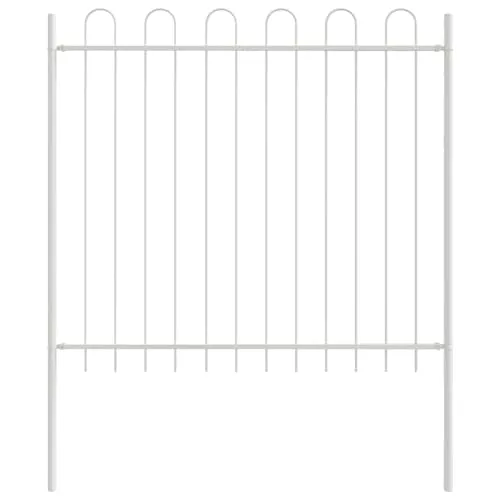 vidaXL Gartenzaun Grau 6.8 x 1.2 m aus pulverbeschichtetem Stahl - Gartenzäune mit industriellem Design, wetterbeständig und rostfrei, ideal für Gärten und Terrassen. Setze ein stilvolles Statement und schütze deinen Außenbereich!