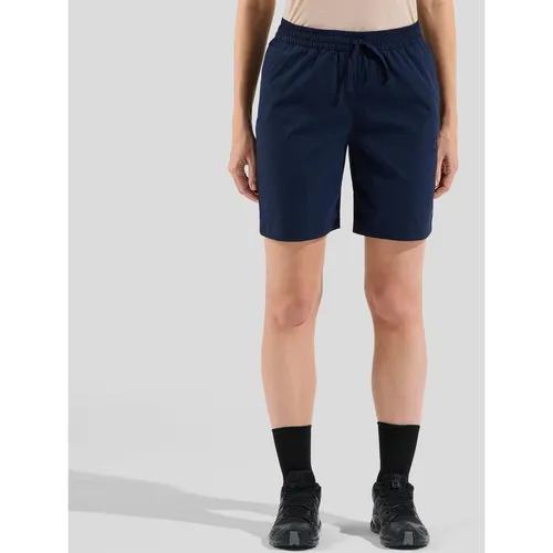 Odlo Essential Shorts 36 - Dunkelblau - Wanderhosen für Damen, atmungsaktiv und ideal für Outdoor-Aktivitäten bei warmem Wetter.