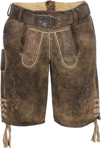 Spieth & Wensky Lederhose SPIETH & WENSKY Leder Short Havel tabak