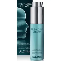 ALCINA Pre-Aging Cream 50 ml - Effektive Hautpflege - Medizinische Körperpflege, die den Hautalterungsprozess verzögert. Angereichert mit Silizium für straffes Bindegewebe und aktiviert die Collagenproduktion.