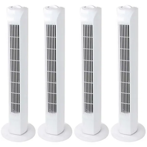 Leiser Turmventilator 81 cm mit 3 Modi - Kompakter Turmventilator für jeden Raum. Oszillierend und energieeffizient mit 45 W Leistung. Ideal für angenehme Frische in Wohnräumen, Büros und mehr.