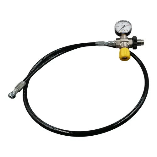 Füllschlauch Druckluft bis 315bar, mit Manometer u. Entlüftung für Füllanlagen