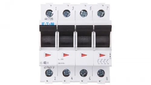 Modularer Trennschalter 40A 4P IS-40/4 276273 - Fehlerstromschutz (RCD) für sichere Stromtrennung, ideal für industrielle Anwendungen und hohe Zuverlässigkeit.