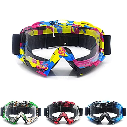 APEBAZY Motocross Brille Motorradbrille Off Road Racing Crossbrille Anti Fog UV Schutzbrille Sportbrille Skibrillen Radbrille für ATV Dirt Bike