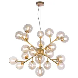Maytoni Pendelleuchte Gold, Metall & Glas, 65x40x65 cm - Elegante Pendelleuchte aus Metall und Glas in Gold, beliebig kürzbar für individuelle Raumgestaltungen – perfekt für stilvolle Innenbeleuchtung.
