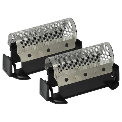 vhbw 2X Scherfolie kompatibel mit Braun 5420, 5554, 5421, 5556, 5526, 5428, 5426, 5422, 5423 Elektrorasierer + Rahmen, schwarz/Silber