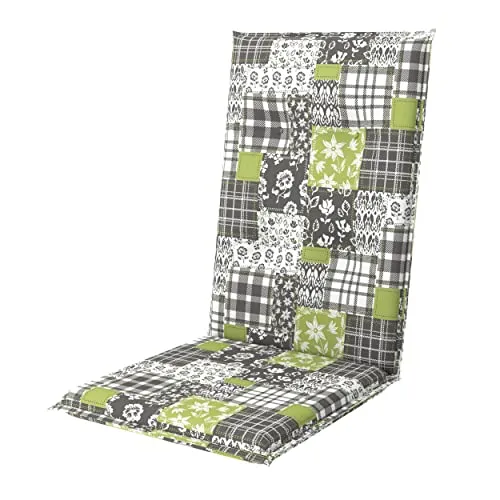 Doppler / Hochlehner Living/Gartenstuhlauflage/Hochlehner/Blumen Kariert/ca. 119 x 48 x 6 cm