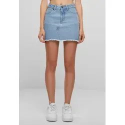 Urban Classics Damen Heavy Mini Denim Skirt - Röcke für Damen, lässiger Jeansrock aus 100% Baumwolle für optimalen Tragekomfort und vielseitige Kombinationsmöglichkeiten.