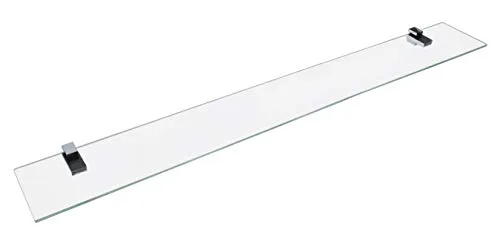 Fackelmann Glasablage 100 cm - Elegantes Badregal - Badezimmerregal aus hochwertigem Glas, ideal zur Wandmontage für Badutensilien und bietet eine moderne, glänzende Optik.