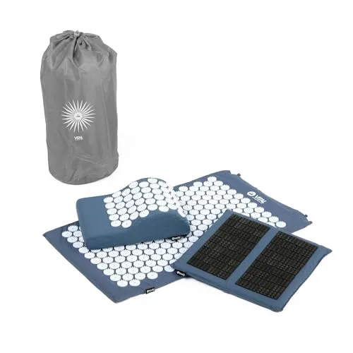 Bodhi VITAL Akupressurmatte Deluxe-Set Spiky | Effektive Selbstmassage für Nacken- und Rückenschmerzen - Massagegeräte für zu Hause, inklusive Fußmatte und Tasche. Fördert die Blutzirkulation und lindert Verspannungen durch gezielte Akupressur.