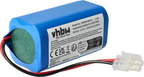 vhbw Akku kompatibel mit Ecovacs Deebot CR130, CEN546, 501, CEN540, CEN640, 500, CEN550, CR120, CEN646, CEN660 Staubsauger (2200 mAh, 14,8 V, Li-Ion)