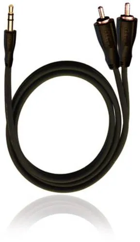 RCA Stereo C Audio-Kabel - 3,5 mm Klinke zu 2 x Cinch, 50 cm, vergoldete Kontakte für optimale Signalqualität