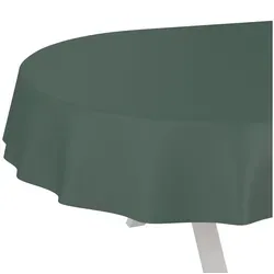 ANRO Wachstuch Tischdecke UNI abwaschbar Grün Oval 220x140cm