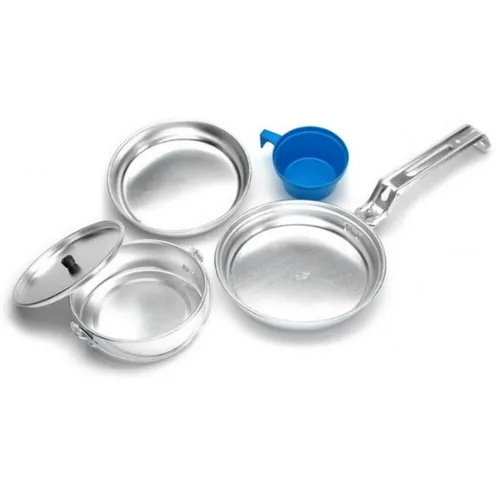 Koch-Set Aluminium 5-tlg. Campinggeschirr Kochgeschirr Outdoor Topf Kaffeetasse