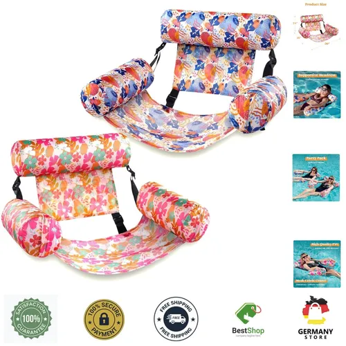 Faltbare Aufblasbare Pool Lounge Stühle im 2er Pack - Perfekt für Sommerpartys