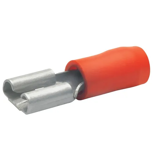 Klauke Flachsteckhülse 0,5-1qmm 820/2, 100 Stück - Hülsen, isoliert und halogenfrei, ideal für fein- und feinstdrähtige Leiter, temperaturbeständig bis 70°C und mit Qürschnittabhängiger Farbkodierung.