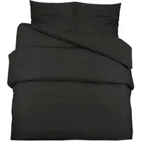 vidaXL Bettwäsche-Set Schwarz 135x200 cm Leichte Mikrofaser 135973