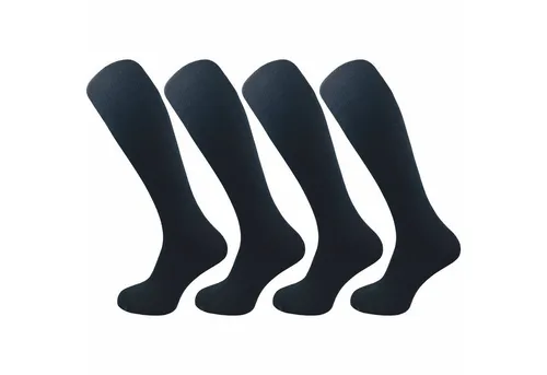 GAWILO Damen Kniestrümpfe aus Baumwolle - 4 Paar mit Komfortbund - Entdecken Sie die GAWILO Kniestrümpfe für Damen in klassischen Farben. Mit atmungsaktivem Baumwollanteil und einem speziellen Komfortbund bieten sie hohen Tragekomfort ohne Druck. Ideal für den täglichen Einsatz.