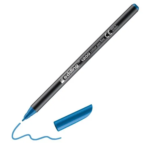edding 1200 Fasermaler fein - hellblau, 1 mm Rundspitze für kreatives Zeichnen und Schreiben, ideal für Schule und Mandalas