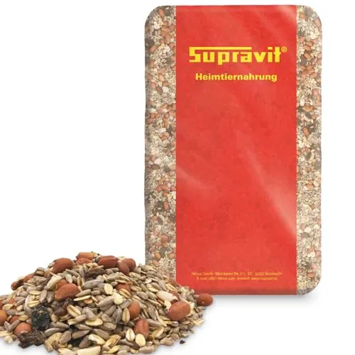 Supravit Balkonfutter für Wildvögel 25kg – Premium energiereiches Wildvogelfutter schalenfrei | Sonnenblumenkernen, Erdnüssen, Haferflocken & Rosinen | Ganzjahres- & Winterfutter