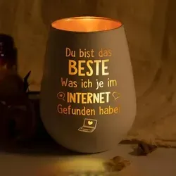 Craftique Windlicht Kerzenhalter für Partner Geschenke - Eleganter Kerzenhalter für romantische Anlässe. Mit einzigartigem Design und warmem Licht sorgt er für eine besondere Atmosphäre. Ideal als Geschenk zum Jahrestag, Valentinstag oder Weihnachten.
