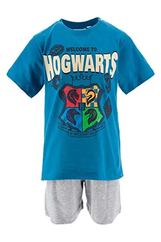 Harry Potter Pyjama kurzer Schlafanzug Unisex Schlaf Kleidung (blau 116)