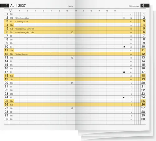 Rido idé Ersatzkalender mini planer 1M 2S 9*15 7045600007 Einlage Leporello 2027