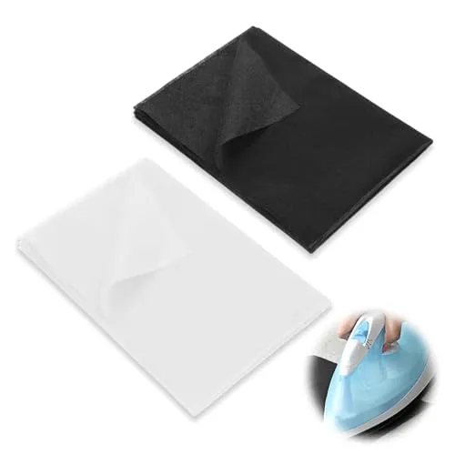 Stück Bügelvlies 100 * 200cm Vlies Vlieseline zum Aufbügeln,Bügelvlies Zum Verstärken,Volumenvlies zum Aufbügeln Einseitig,Vliesstoff Vlies zum aufbügeln (Schwarz Weiß) 2