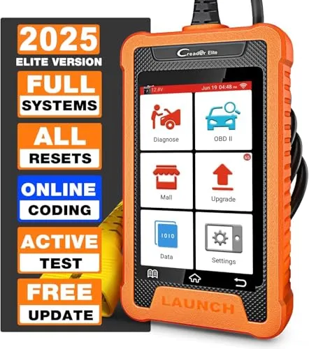 LAUNCH CRE OBD2 Diagnosegerät für VW/für Audi/für Skoda/für Seat/für Bentley/für Bugatti/für Lamborghini,Alle Systems:Motor,Getriebe,ABS,SRS,TPMS,EPB,ESP usw.50+ Reset-Funktion,ECU-Codierung,FCA