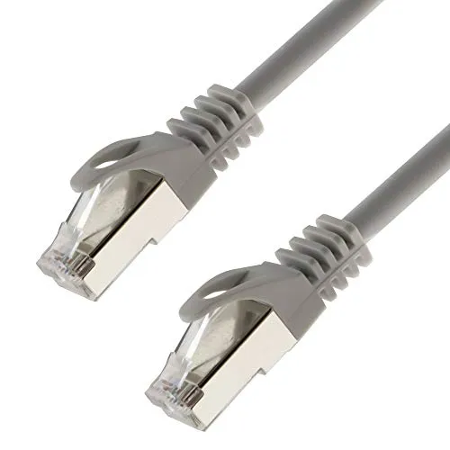 Netzwerkkabel S/FTP PIMF Cat. 7 0,25 Meter grau Patchkabel Gigabit Ethernet LAN DSL CAT7 Kabel