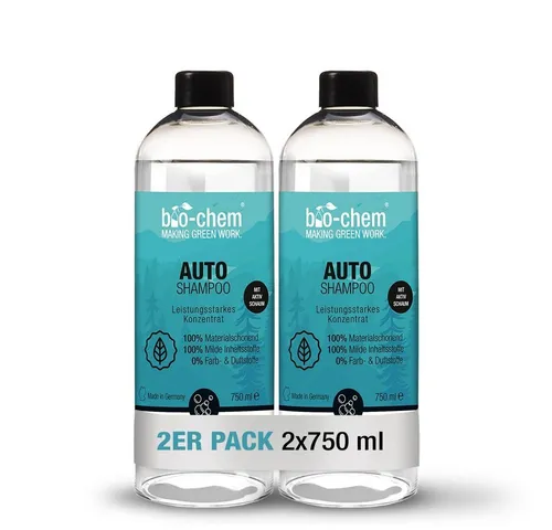 bio-chem Auto-Reinigungsmittel 2x 750 ML - Autopflege, pH-neutrales und lackschonendes Reinigungsmittel für eine schonende und gründliche Fahrzeugpflege.