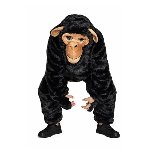 Ikumaal Schimpansen-Kostüm, F84 104-110, für Kind-er, Schimpanse Affe-n Gorilla Kostüm-e Fasching Karneval Kleinkinder-Karnevalskostüme Kinder-Faschingskostüme