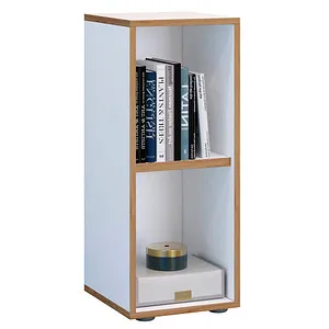 VCM Holzregal stehend – Elegantes Büroregal für platzsparenden Stauraum - Bücherregal in eleganter Optik, ideal für 6 Ordner oder Bücher. Maße: H. 74 x B. 30 x T. 33 cm, perfekt kombinierbar mit anderen Möbeln der Serie 