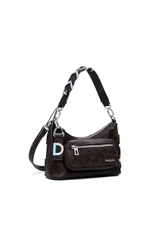 Desigual Schultertasche Stencil, Polyurethan - Stilvoll und praktisch - Umhängetaschen mit pflegeleichtem Polyurethan, ideal für jeden Anlass. Leicht zu reinigen, mit abnehmbarem, verstellbarem Umhängeriemen für optimalen Tragekomfort.