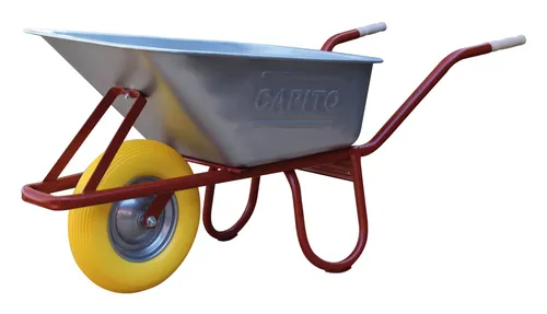 Capito Schubkarre Eurocar 100 mit vollgeschäumtem Rad 400/100 mm - Transportgeräte & Zubehör, ideal für vielseitige Transportaufgaben im Garten und Bau mit besonders robustem, wartungsfreiem Rad.