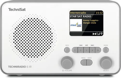TechniSat TECHNIRADIO 6 IR - DAB+ Internetradio mit Bluetooth - Radios mit DAB+ und UKW, bietet Bluetooth-Audiostreaming für kabellosen Musikgenuss und hat ein modernes TFT-Farbdisplay.