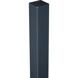 GroJaFertigzaun Alu-Pfosten zum Aufdübeln, anthrazit, 1.900 mm