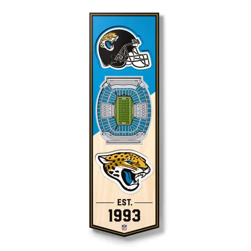 Jacksonville Jaguars NFL 3D Stadium Banner Schild YouTheFan Fanshop Wanddeko Dek