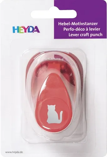 Heyda Motivstanzer Motivstanzer für Karton bis 220g/qm Katze klein 15x15mm
