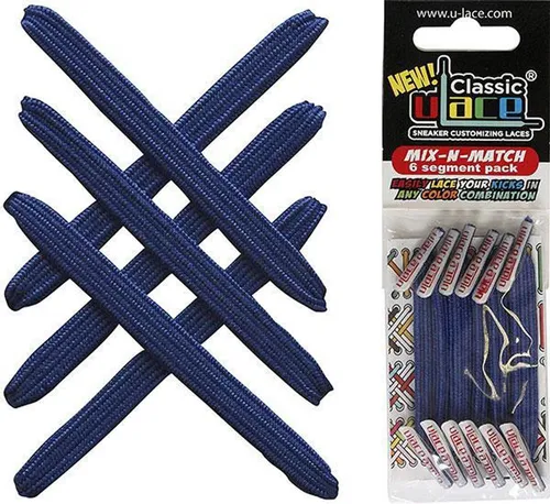 U-Laces Schnürsenkel Classic Mix N Match 6 Stück - elastische Schnürsenkel mit Wiederhaken