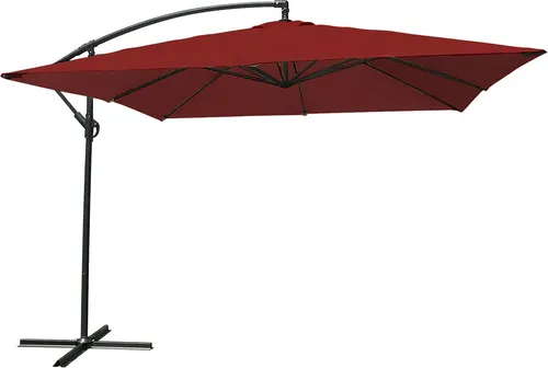 Happy Garden Sonnenschirm 270x270 cm in Rot, quadratisch, elegant und praktisch