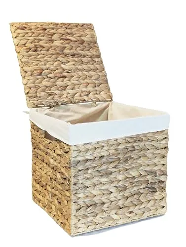 Wasserhyazinthe Korb Truhe L quadratisch in beige von Artra Design GmbH