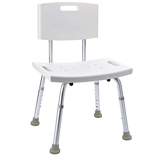 Ridder Badestuhl - Ergonomischer Duschhocker mit verstellbarer Höhe - Dusch- & Badehocker, ergonomisch und verstellbar, max. Belastbarkeit 100 kg, ideal für mehr Sicherheit und Komfort beim Duschen.