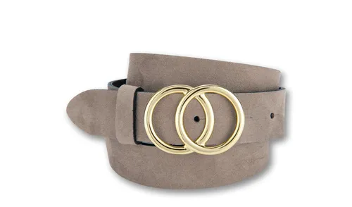BERND GÖTZ Koppelgürtel mit goldfarbener Schließe - Gürtel aus 100% Rindsleder, 3 cm breit, mit eleganter goldfarbener Schließe in Ringoptik – perfekt für einen modischen und femininen Look.