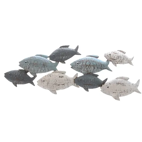 Wanddeko Fische Metall L 47 cm Metallschild Wandobjekt Wandbild Wandschmuck