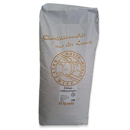 Dinkelvollkornmehl 25 kg von Rätze-Mühle aus regionalen, naturbelassenem Dinkel
