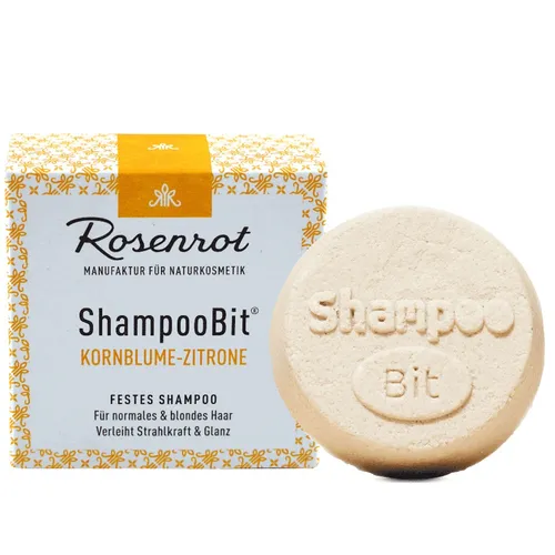 Rosenrot Festes Shampoo Kornblume-Zitrone   60 g