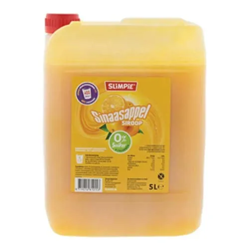 Slimpie - Orange Limonaden-Sirup - 5 ltr - Zuckerfreier Sirup für erfrischende Limonade, ideal für einen kalorienbewussten Genuss. Mischen Sie 1 Teil Sirup mit 11 Teilen Wasser für den perfekten Sommerdrink!